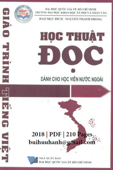 Giáo Trình Tiếng Việt Học Thuật Đọc (NXB Đại Học Quốc Gia 2018) - Đào Mục Đích, 210 Trang