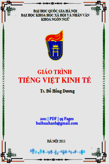 Giáo Trình Tiếng Việt Kinh Tế (NXB Hà Nội 2011) - Đỗ Hồng Dương, 95 Trang