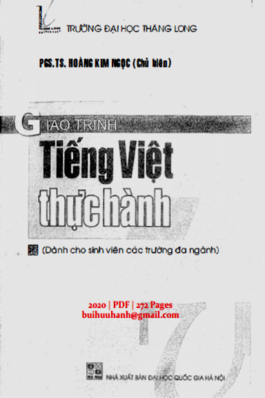 Giáo Trình Tiếng Việt Thực Hành (NXB Đại Học Quốc Gia 2020) - Hoàng Kim Ngọc, 272 Trang