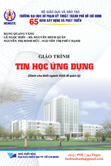 Giáo Trình Tin Học Ứng Dụng (NXB Đại Học Quốc Gia 2023) - Đàng Quang Vắng, 342 Trang
