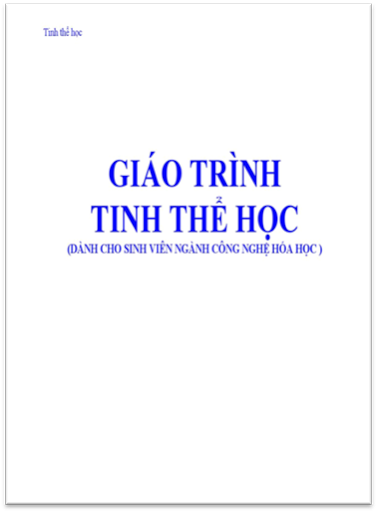 Giáo Trình Tinh Thể Học (NXB Đà Nẵng 2008) - Nguyễn Thị Huyền, 50 Trang