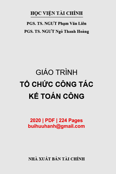 Giáo Trình Tổ Chức Công Tác Kế Toán Công (NXB Tài Chính 2020) - Phạm Văn Liên, 224 Trang