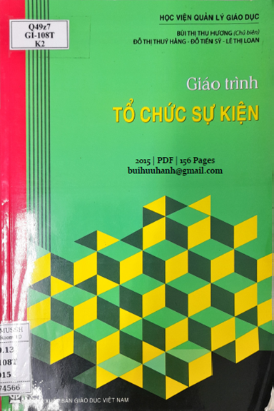 Giáo Trình Tổ Chức Sự Kiện (NXB Giáo Dục 2015) - Bùi Thị Thu Hương, 156 Trang