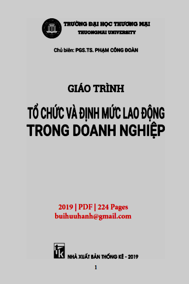 Giáo Trình Tổ Chức Và Định Mức Lao Động Trong Doanh Nghiệp (NXB Thống Kê 2019) - Phạm Công Đoàn