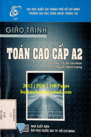 Giáo Trình Toán Cao Cấp A2 (NXB Đại Học Quốc Gia 2012) - Đỗ Văn Nhơn, 160 Trang