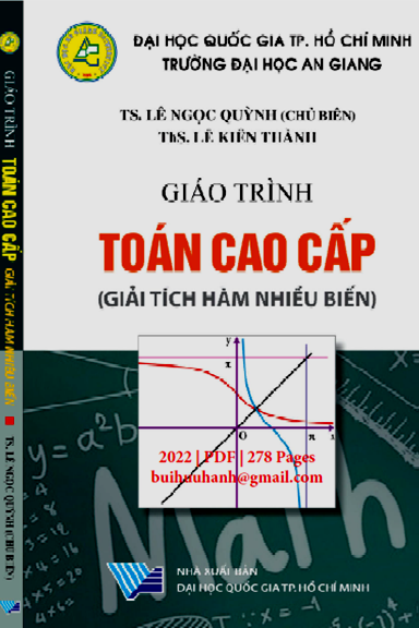 Giáo Trình Toán Cao Cấp-Giải Tích Hàm Nhiều Biến (NXB Đại Học Quốc Gia 2022) - Nguyễn Thị Thanh Xuân
