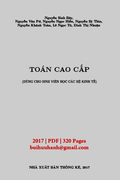 Giáo Trình Toán Cao Cấp (NXB Thống Kê 2017) - Nguyễn Sinh Bảy, 320 Trang