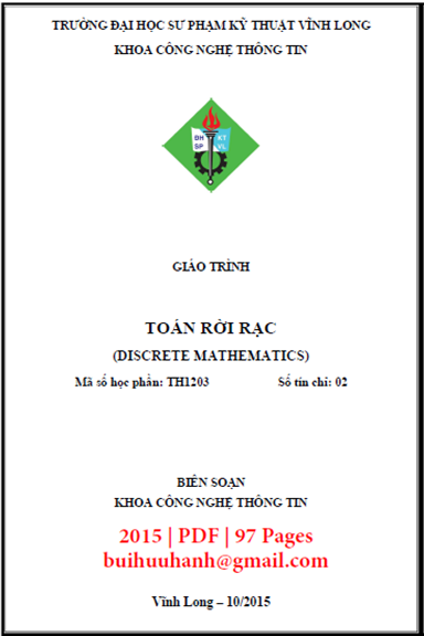 Giáo Trình Toán Rời Rạc (NXB Sư Phạm Kỹ Thuật 2015) - Nguyễn Vạn Năng, 97 Trang