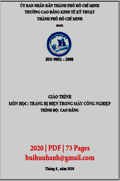 Giáo Trình Trang Bị Điện Trong Máy Công Nghiệp (NXB Kinh Tế Kỹ Thuật 2020) - Trầm Tiến Thịnh