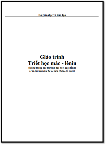 Giáo Trình Triết Học Mác Lênin (NXB Chính Trị 2006) - Nguyễn Ngọc Long, 214 Trang
