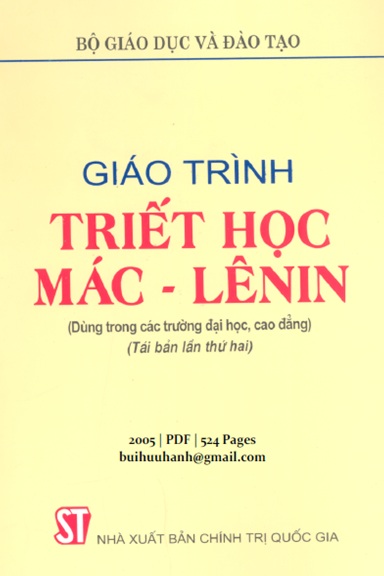 Giáo Trình Triết Học Mác-Lênin (NXB Chính Trị 2005) - Nguyễn Hữu Vui, 524 Trang