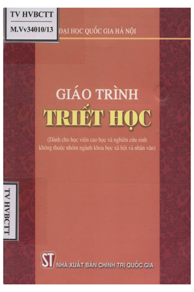 Giáo Trình Triết Học (NXB Chính Trị 2013) - Phạm Công Nhất, 436 Trang