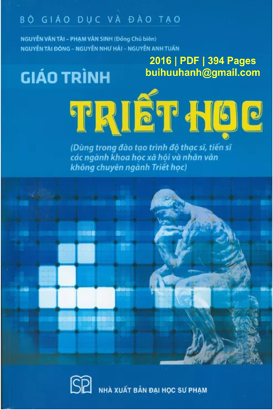 Giáo Trình Triết Học (NXB Đại Học Sư Phạm 2016) - Nguyễn Văn Tài, 394 Trang