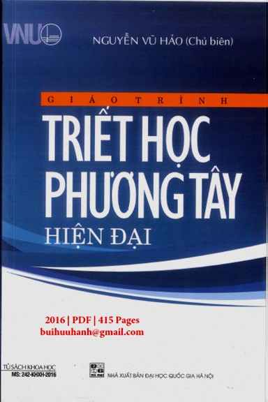 Giáo Trình Triết Học Phương Tây Hiện Đại (NXB Đại Học Quốc Gia 2016) - Nguyễn Vũ Hảo, 415 Trang
