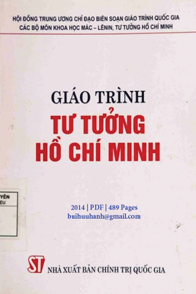 Giáo Trình Tư Tưởng Hồ Chí Minh (NXB Chính Trị 2014) - Đặng Xuân Kỳ, 488 Trang