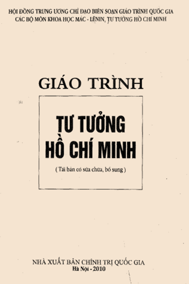 Giáo Trình Tư Tưởng Hồ Chí Minh (NXB Chính Trị 2010) - Đặng Xuân Kỳ, 489 Trang