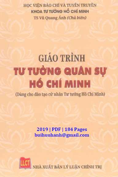 Giáo Trình Tư Tưởng Quân Sự Hồ Chí Minh (NXB Lý Luận Chính Trị 2019) - Vũ Quang Ánh, 184 Trang