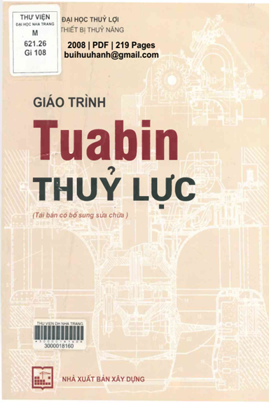 Giáo Trình Tuabin Thủy Lực (NXB Xây Dựng 2008) - Võ Tiến Tân, 219 Trang