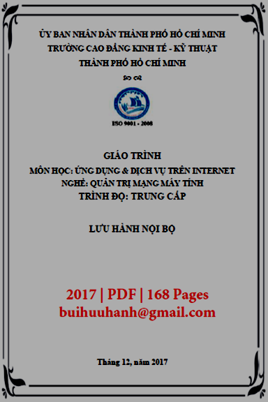 Giáo Trình Ứng Dụng & Dịch Vụ Trên Internet (NXB Kinh Tế Kỹ Thuật 2017) - Dương Đình Dũng, 168 Trang