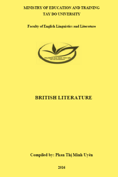 Giáo Trình Văn Học Anh (NXB Cần Thơ 2016) - Phan Thị Minh Uyên, 176 Trang