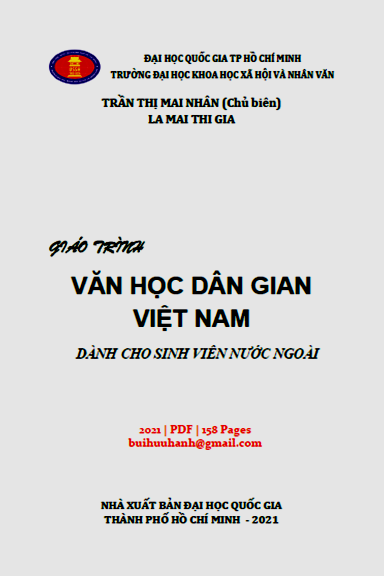 Giáo Trình Văn Học Dân Gian Việt Nam (NXB Đại Học Quốc Gia 2021) - Trần Thị Mai Nhân, 158 Trang