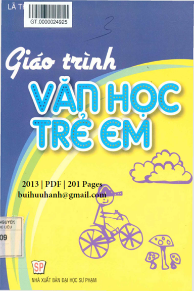 Giáo Trình Văn Học Trẻ Em (NXB Đại Học Sư Phạm 2013) - Lã Thị Bắc Lý, 201 Trang