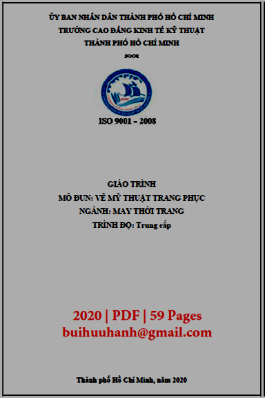 Giáo Trình Vẽ Mỹ Thuật Trang Phục (NXB Kinh Tế Kỹ Thuật 2020) - Lê Huỳnh Như Ý, 59 Trang