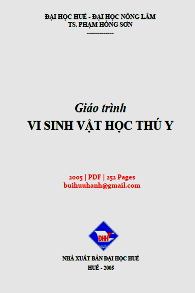 Giáo Trình Vi Sinh Vật Thú Y (NXB Đại Học Huế 2005) - Phạm Hồng Sơn, 252 Trang