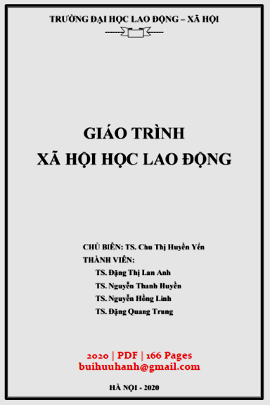 Giáo Trình Xã Hội Học Lao Động (NXB Hà Nội 2020) - Chu Thị Huyền Yến, 166 Trang