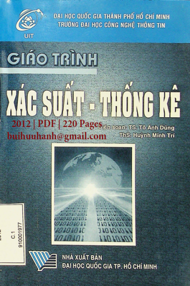 Giáo Trình Xác Suất-Thống Kê (NXB Đại Học Quốc Gia 2012) - Tô Anh Dũng, 220 Trang