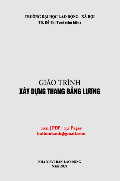 Giáo Trình Xây Dựng Thang Bảng Lương (NXB Lao Động Xã Hội 2021) - Đỗ Thị Tươi, 232 Trang