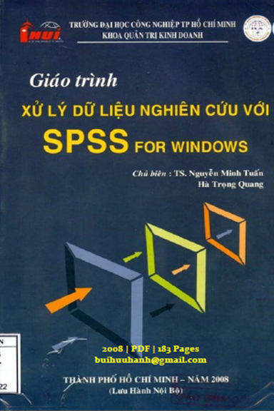 Giáo Trình Xử Lý Dữ Liệu Nghiên Cứu Với SPSS for Windows - Nguyễn Minh Tuấn, 183 Trang