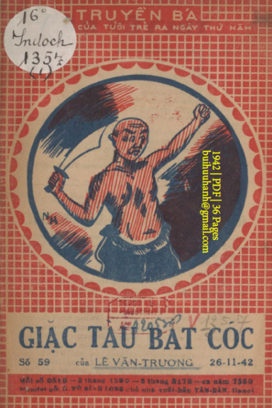 Giặt Tàu Bắt Cóc Tập 1 (NXB Tân Dân 1942) - Lê Văn Trương, 36 Trang