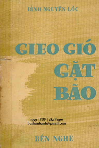 Gieo Gió Gặt Bão (NXB Bến Nghé 1959) - Bình Nguyên Lộc, 282 Trang