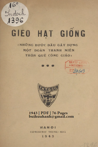Gieo Hạt Giống (NXB Trung Hòa 1943) - Nhiều Tác Giả, 76 Trang
