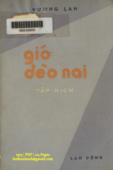 Gió Đèo Nai (NXB Lao Động 1973) - Vương Lan, 214 Trang