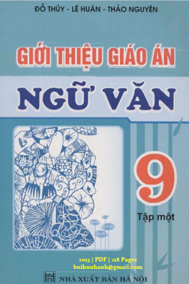 Giới Thiệu Giáo Án Ngữ Văn 9 Tập 1 (NXB Hà Nội 2013) - Đỗ Thúy, 218 Trang