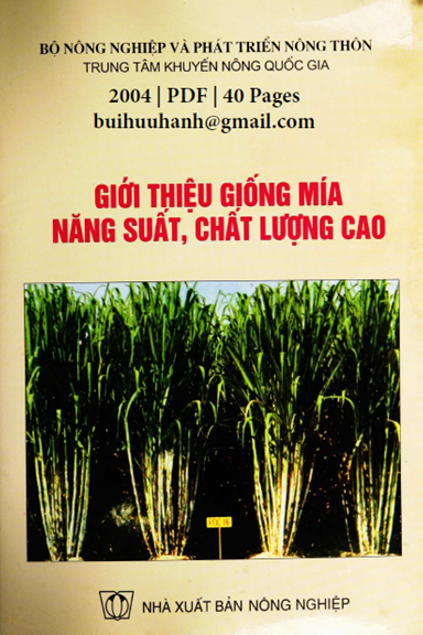 Giới Thiệu Giống Mía Năng Suất, Chất Lượng Cao (NXB Nông Nghiệp 2004) - Nhiều Tác Giả, 40 Trang