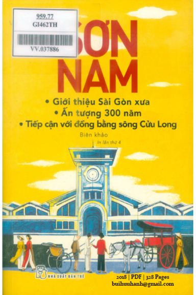 Giới Thiệu Sài Gòn Xưa-Ấn Tượng 300 Năm Và Tiếp Cận Với ĐBSCL (NXB Trẻ 2018) - Sơn Nam, 328 Trang