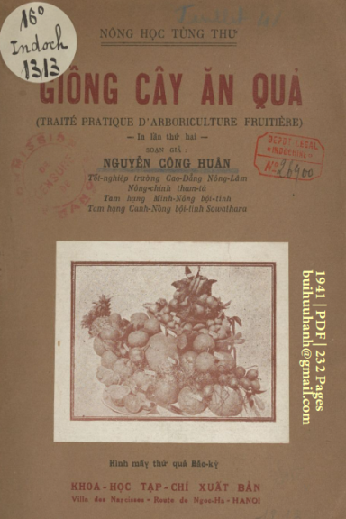 Giồng Cây Ăn Quả (NXB Khoa Học Tạp Chí 1941) - Nguyễn Công Huân, 232 Trang