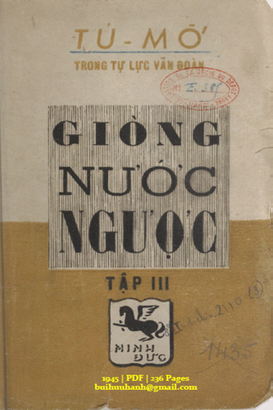 Giòng Nước Ngược Tập 3 (NXB Minh Đức 1945) - Tú Mỡ, 236 Trang
