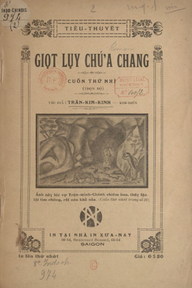 Giọt Lụy Chứa Chang Cuốn 2 (NXB Xưa Nay 1928) - Trần Kim Kinh, 36 Trang