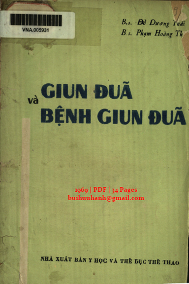 Giun Đũa Và Bệnh Giun Đũa (NXB Y Học 1969) - Đỗ Dương Thái, 34 Trang