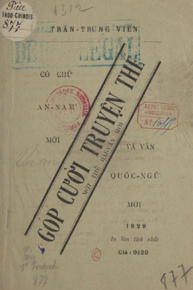 Góp Cười Truyện Thế (NXB Đại Đồng 1929) - Trần Trung Viên, 40 Trang