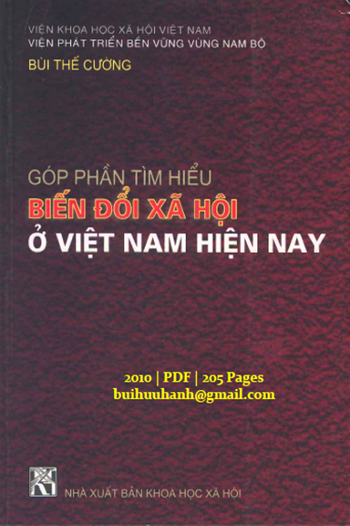 Góp Phần Tìm Hiểu Biến Đổi Xã Hội Ở Việt Nam Hiện Nay (NXB Khoa Học Xã Hội 2010) - Bùi Thế Cường