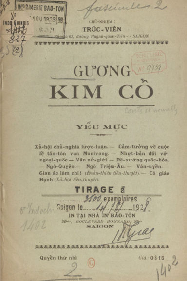 Gương Kim Cổ Quyển 2 (NXB Bảo Tồn 1928) - Trúc Viên, 36 Trang