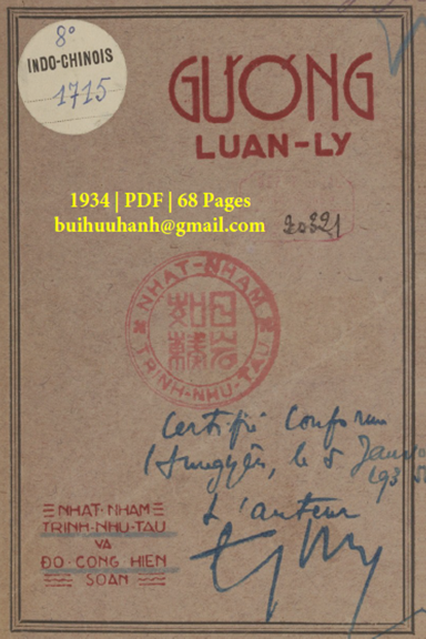 Gương Luân Lý (NXB Ngô Tử Hạ 1934) - Trịnh Như Tấu, 68 Trang
