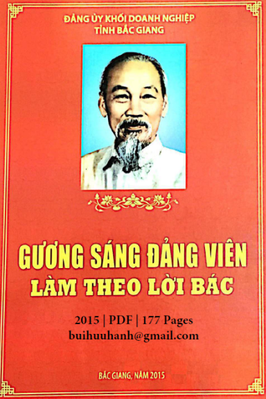 Gương Sáng Đảng Viên Làm Theo Lời Bác (NXB Bắc Giang 2015) - Nguyễn Xuân Vượng, 177 Trang