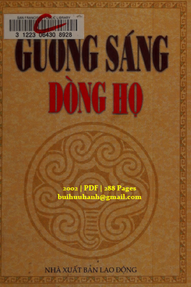 Gương Sáng Dòng Họ Tập 1 (NXB Lao Động 2002) - Hoàng Lê, 288 Trang
