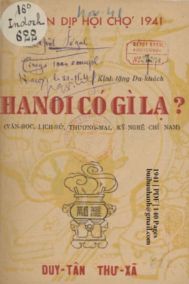 Hà Nội Có Gì Lạ (NXB Duy Tân Thư Xã 1941) - Nhiều Tác Giả, 140 Trang